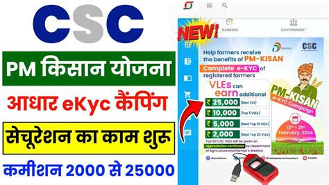 CSC Big Dhamaka Update CSC स PM कसन eKyc कपग सचरशन शर