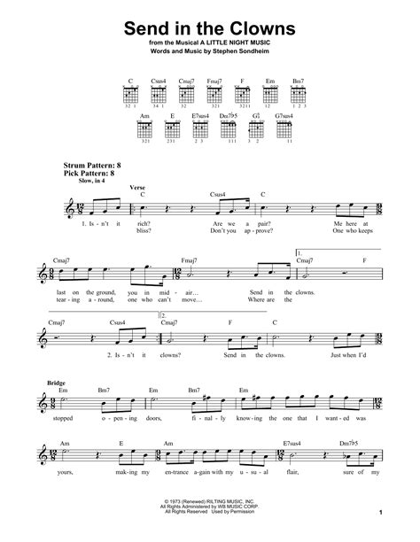 Stephen Sondheim Send In The Clowns Sheet Music And Printable Pdf