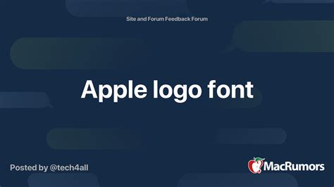 Apple logo font | MacRumors Forums