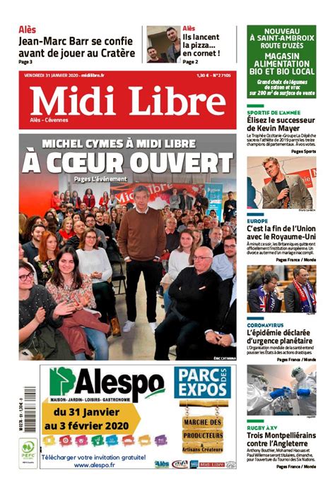 Midi Libre N Du Janvier T L Charger Sur Ipad