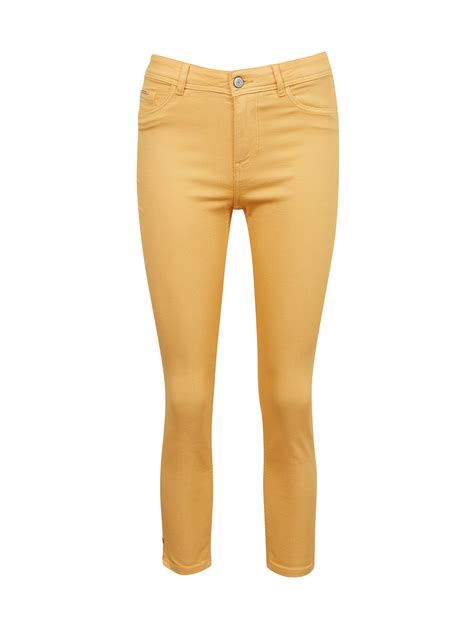 Orangefarbene Damen Cropped Skinny Fit Jeans Orsay Orsay At Der