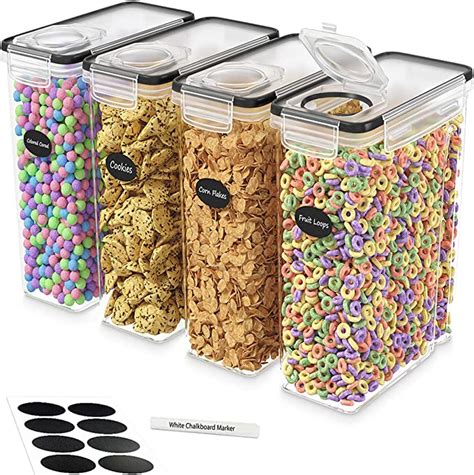 Dw Llza Kitchen Cereal Containers Storage Set Of Cereal Dispenser