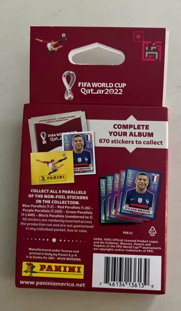 AUTOCOLLANT PANINI FIFA Coupe du Monde QATAR 2022 une boîte de 5 packs