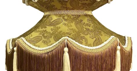 Paisley Gold Victorian Fabric Lampshades