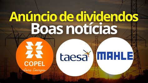 Copel Ltimos Dias De Cple Os Dividendos Est O Chegando Leve Taesa