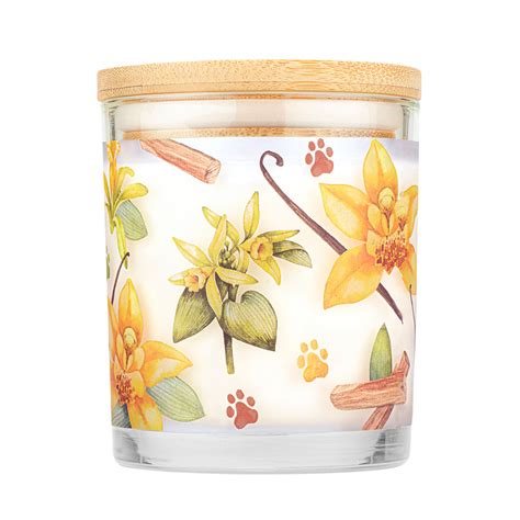 Vanilla Sandalwood Pet House Candle 100 Plant Based Wax