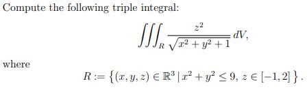 Solved Compute The Following Triple Chegg