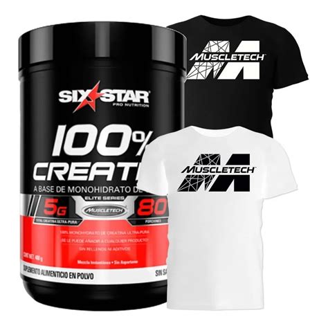 Creatina Monohidratada Six Star G Branco G Camiseta Muscletech