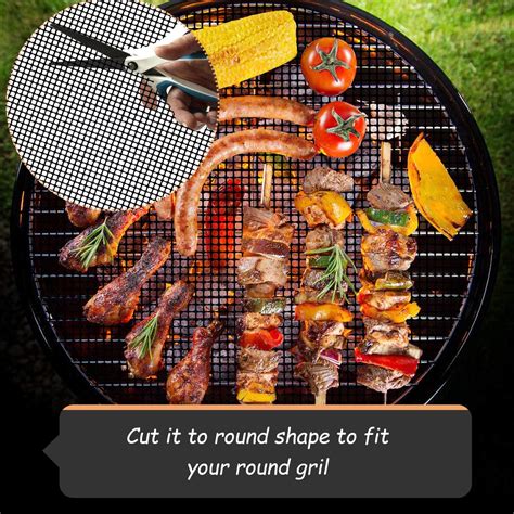 Color 20cm Diameter Bbq Grill Mats Stainless Steel Round Bbq Grill Mesh Home Roast Nets Bacon