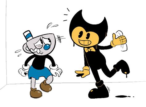 Mugman And Bendy By Worldtraveler128 On Deviantart