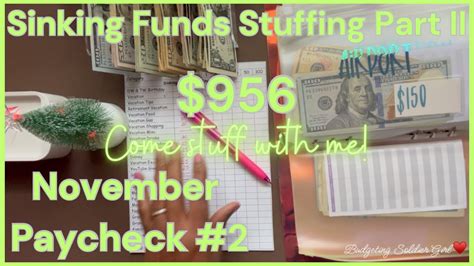 November Paycheck 2 Sinking Funds Stuffing Part II 956 YouTube