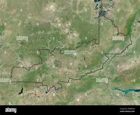 Central Region Of Zambia High Resolution Satellite Map Stock Photo