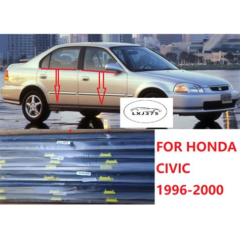 แถบซีลพลาสติก ติดหน้าต่างรถยนต์ สําหรับ Honda Civic Ej Ek So4 1996 1997 1998 1999 2000 Shopee