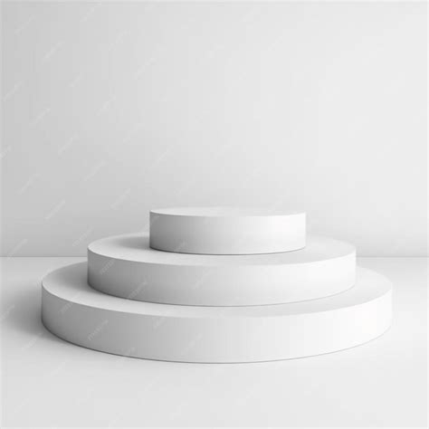 Premium AI Image | White empty podium in empty room on white isolated ...