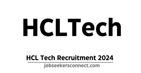 Hcltech Hiring Fresher For Graduate Engineer Trainee Apply Now Job