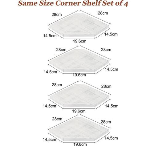 Étagère D Angle En Bois À Suspendre Étagère Murale D Angle 4 Étages