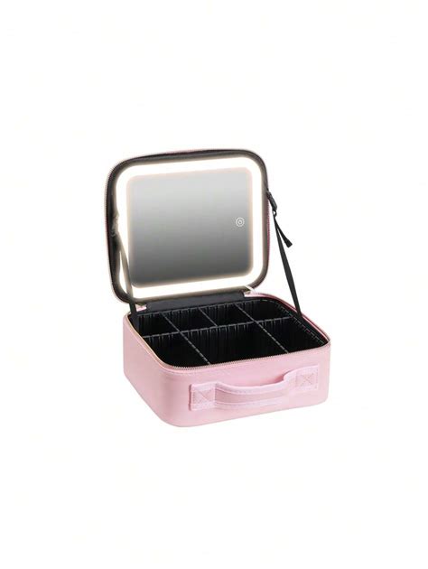 Travel Makeup Bag With Led Mirror Cosmetic Bag Organizer Bag Makeup