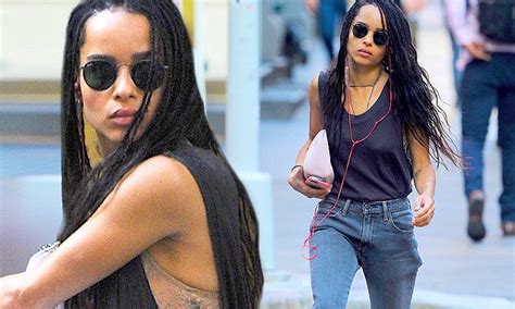 Zoe Kravitz Flashes Lace Bra As She Shows Off Her Effortless Style In