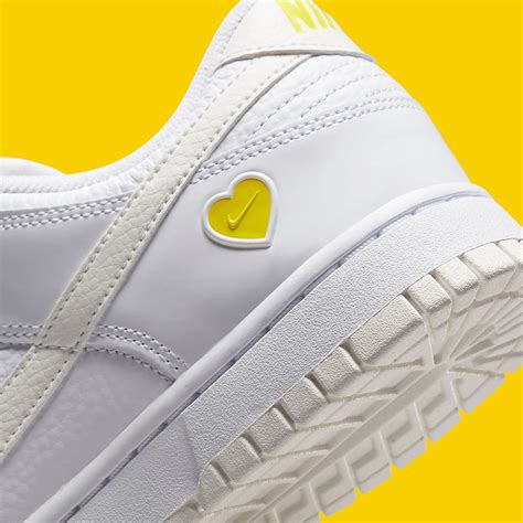 Nike Dunk Low White Yellow Heart FD0803-100 | SneakerNews.com