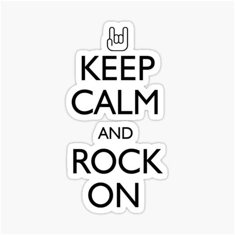 Keep Calm And Rock On Sticker For Sale By Shakeoutfitters Redbubble