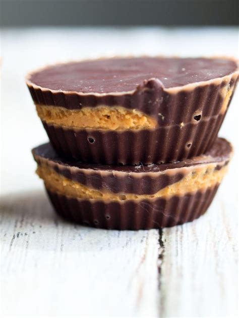 Healthy 4 Ingredient Chocolate Peanut Butter Cups Happy Healthy Mama