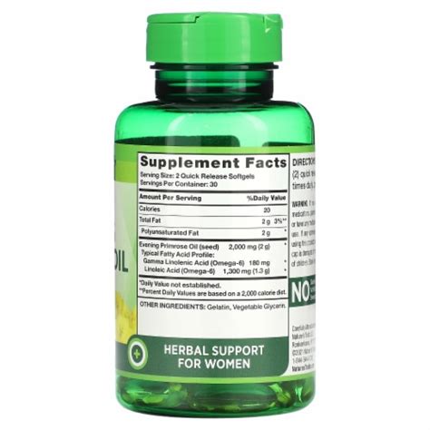 Nature S Truth Cold Pressed Evening Primrose Oil 2 000 Mg 60 Quick