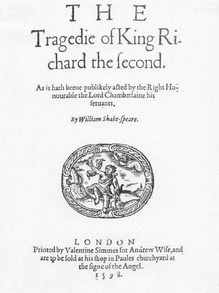 Frontispiece for 'The Tragedy of King Richard the Second', by William ...