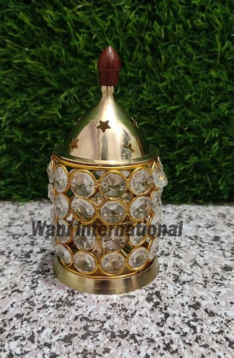 Brass Akhand Diya For Puja Decorative Crystal Oil Lamp Diwali