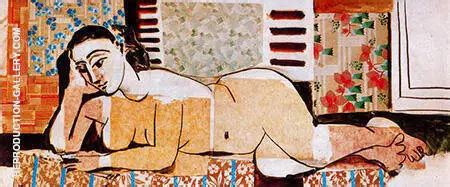 Great Reclining Nude With Crossed Arms 1955 Oil Painting Reproduction