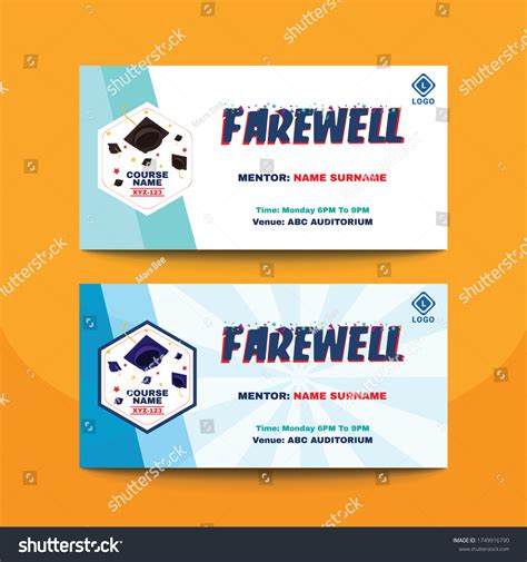 Farewell Banner Template Party Banner Stock Vector (Royalty Free) 1749916790 | Shutterstock