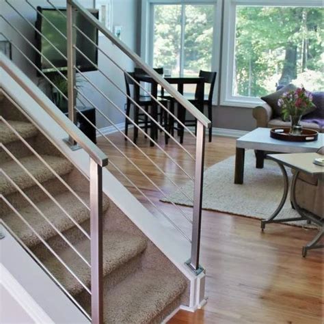 Silver Staircase Stainless Steel Railing For Home Offices Residential