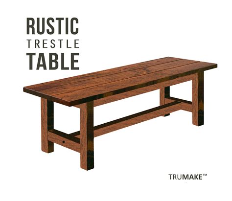 Rustic Trestle Dining Table, Farmhouse Table, Wood Dining Table, Farm ...