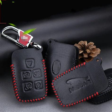 Premium Leather Buttons Remote Fold Key Holder Fob Case Cover For