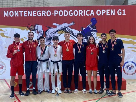 España logra 9 medallas en el Open de Montenegro de taekwondo