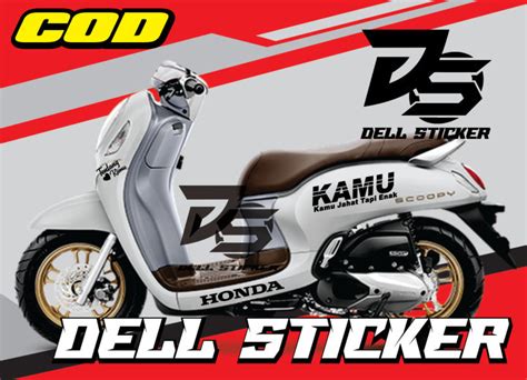 Stiker Scoopy Kamu Jahat Tapi Enak Striping Scoopy Terbaru Sticker