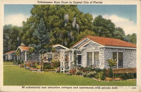 Tallahassee Auto Courts Florida Postcard