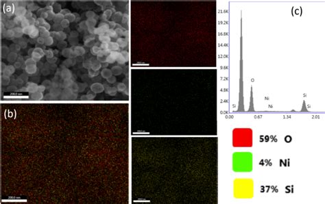 Sem Image A Edx Mapping Pattern Of The Element Distribution B And Download Scientific