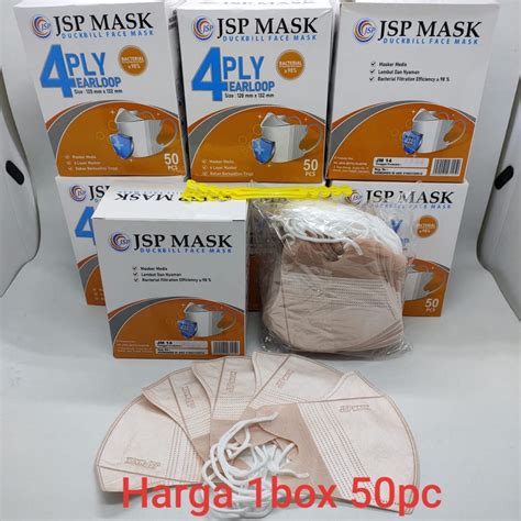 Jual Jsp Masker Duckbill Dewasa Medis Kemenkes Ply Surgical Mask Isi