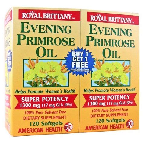 Evening Primrose Oil 1300mg Royal Brittany Twin Pack American Health