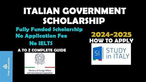 Italian Government Scholarship Maeci Scholarship Italy Youtube