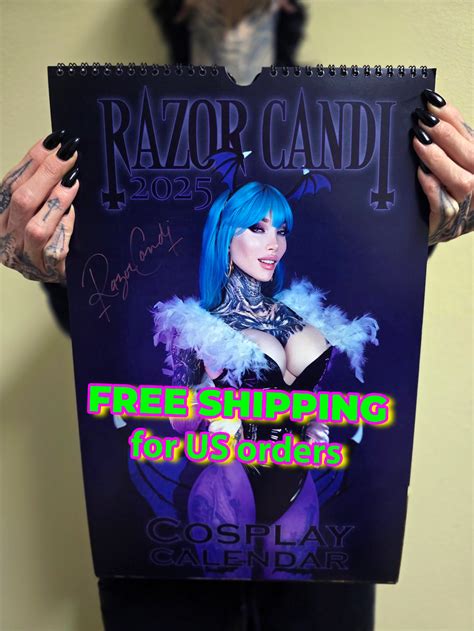 2025 Razorcandi Calendar Free Shipping In The Us Razorcandi Art