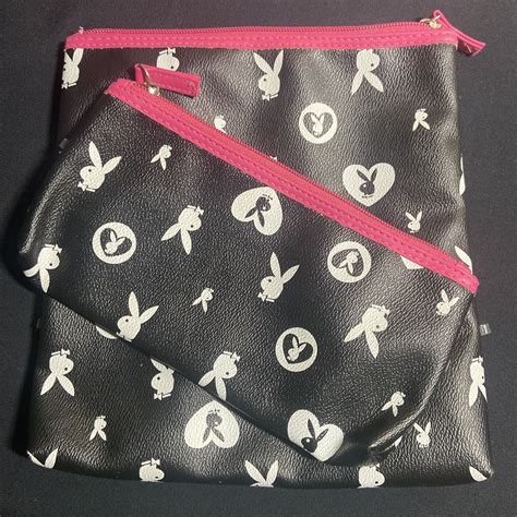 Vintage Playboy Bunny Monogram Makeup Bags Pencil P Gem