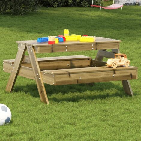 Table De Pique Nique Pour Enfants Bois De Pin Impr Gn