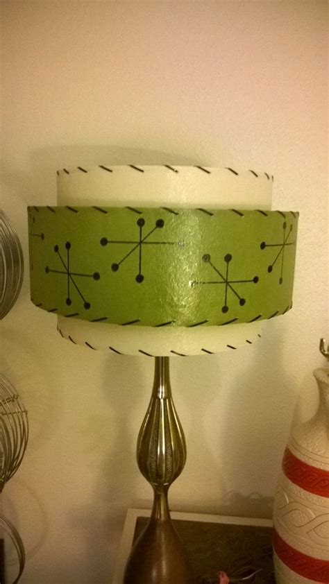 Mid Century Vintage Style Tier Fiberglass Lamp Shade Starburst Atomic