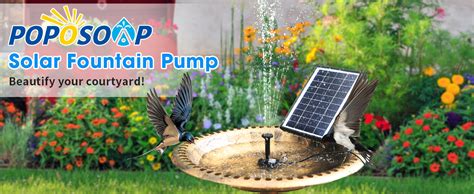 Amazon POPOSOAP Solar Bird Bath Fountain Pump 6W Outdoor Solar