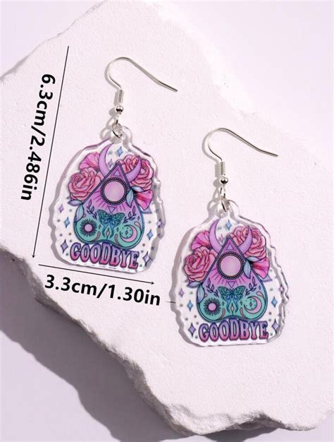 Супер Сладки Обеци с Нежен Стилен Дизайн Ouija, Висящи Обеци, Красиви ...