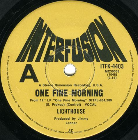 Lighthouse One Fine Morning 1971 Vinyl Discogs