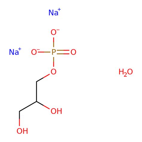 Glycerol Phosphate Disodium Salt Hydrate Isomeric Mixture 3D FG182082