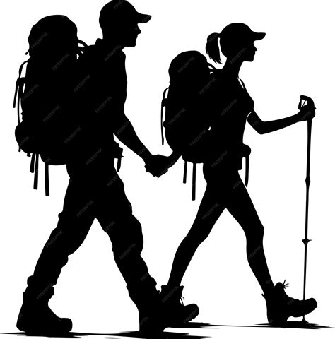 Premium Vector | Hiker silhouette vector