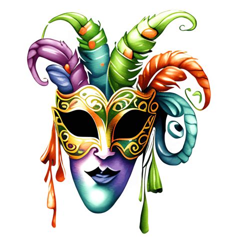 Clipart Mit Mardi Gras Masken In Aquarell Creative Fabrica